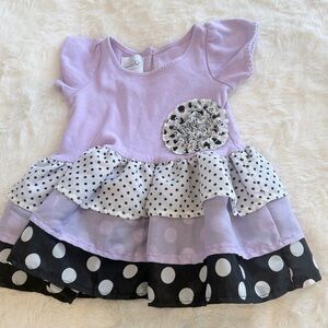 Mud Pie Purple Layered 2T Dress polka dot AAA